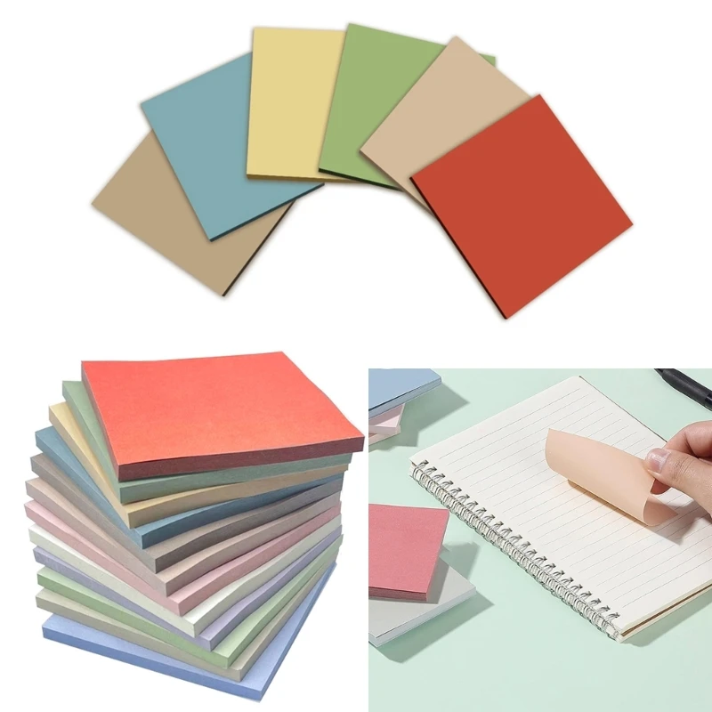 Sticky Notepads 3x3Inch Ashesive Note Pad Note Pad Blank Colorful Note Paper Reminder on Fridges Door Computer