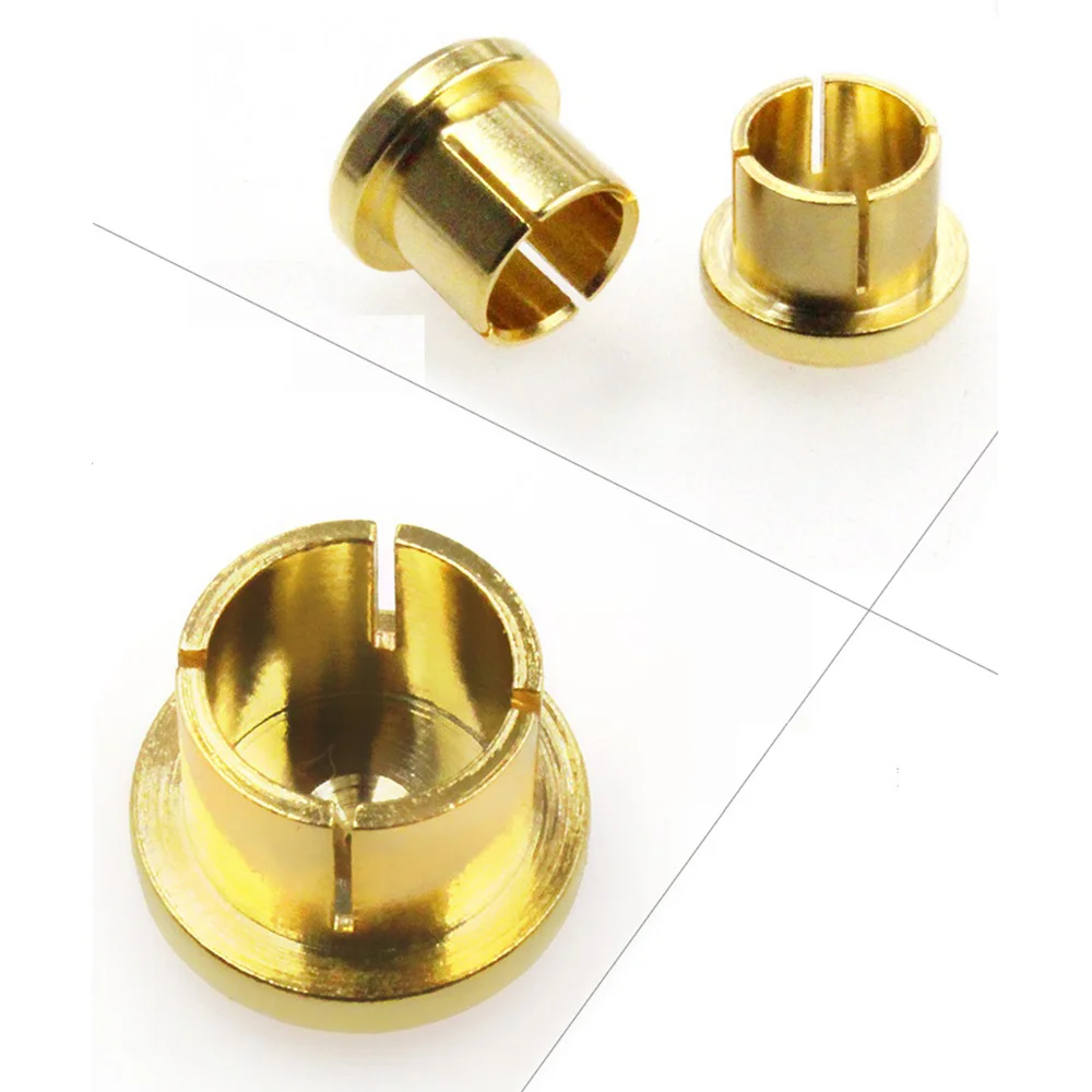 10Pcs Gold Plated Short Circuit Socket Phono Connector RCA Shielding Jack Socket Protect Cover Cap, Gold