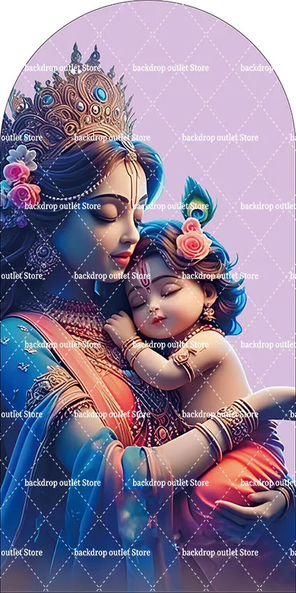 Фон Mehofond Yasodha and Krishna Arch, чехол для детского душа, индийский декор для вечеринки, фиолетовый фон с павлиньими перьями, двусторонние чехлы