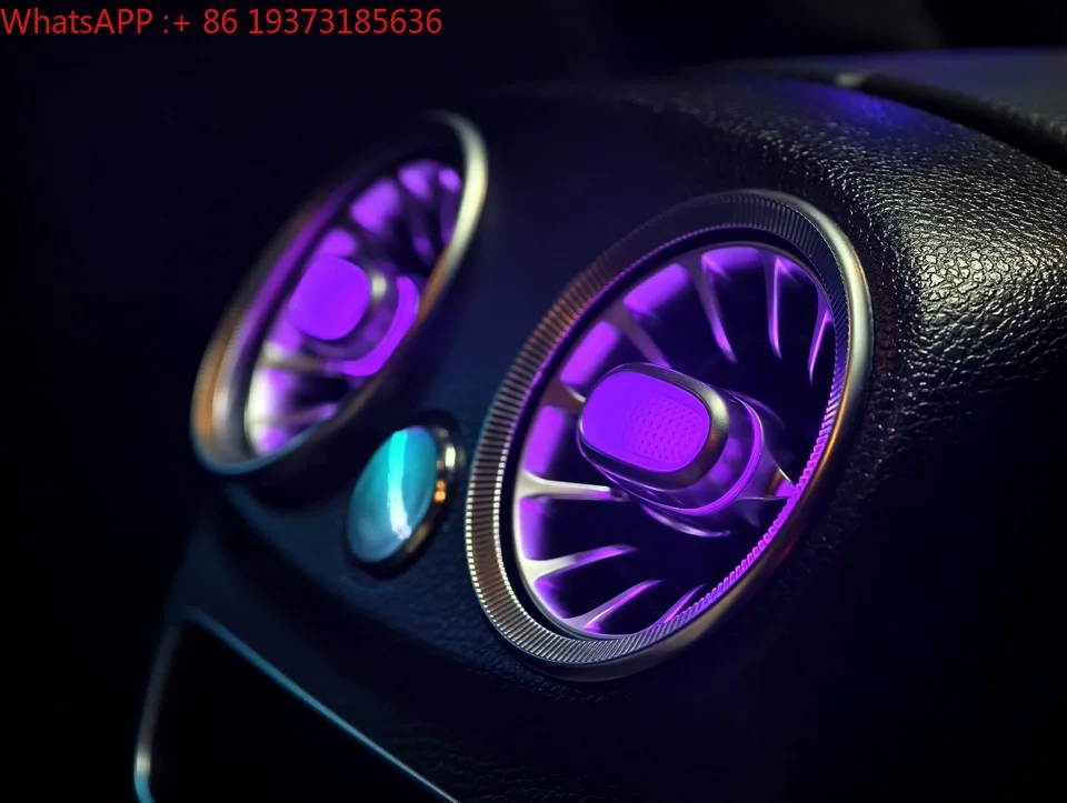 For For Mercedes-Benz Atmosphere Lamp W213 Modified Car 64-color Floating Turbine Luminous air Outlet Rotating Treble Model