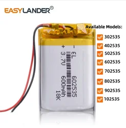 3.7V 220~1000mAh 302535 402535 502535 602535 702535 802535 902535 102535 Rechargeable Li Polymer Lipo Battery For baseus Encok