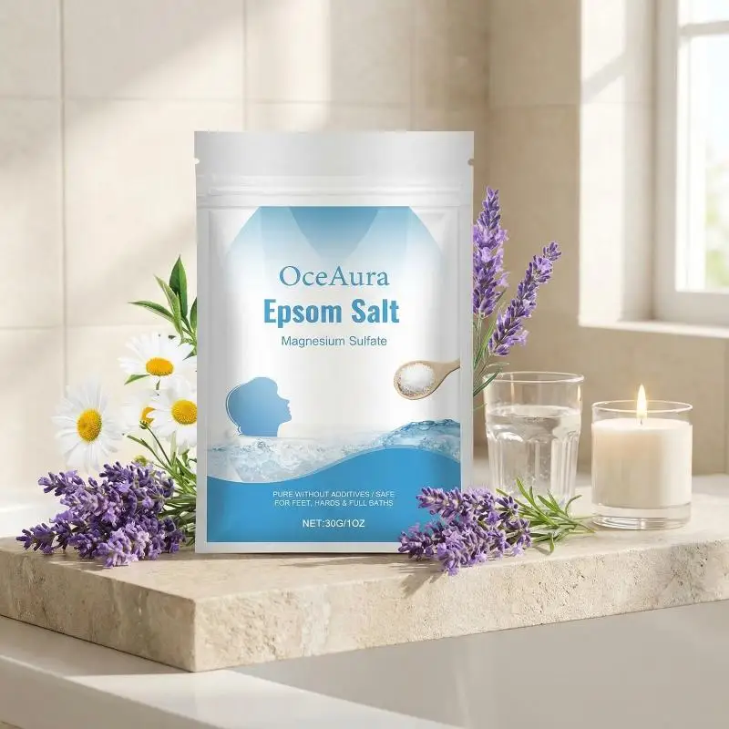 OceAura Body Bath Salt Gentle Cleansing Exfoliating Moisturizing Softening Rejuvenating Full Body Shower Salt for Skin Care