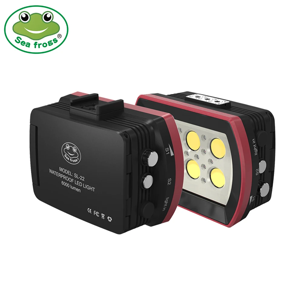 Seafrogs 6000 LM LED Phone Fill Light Diving Photography Lamp Waterproof Lighting For DSLR Cameras Camcorders Action Cameras