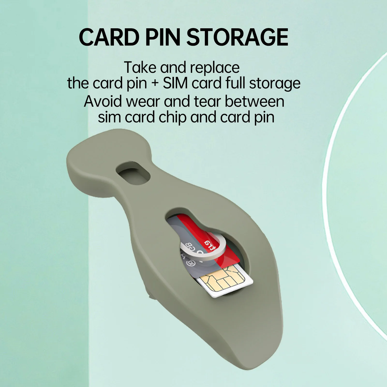 Anti-perdido Sim Card Eject Pin Needle com Estojo de Armazenamento, Universal Mobile Phone Ejector Pin, SIM TF Card Remover, Bandeja Titular, Chaveiro