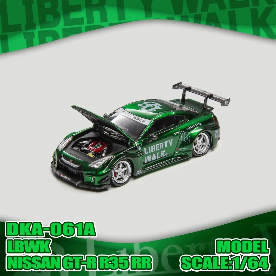 Demon King Auto 1:64 F40 Gull Wing Deur Standaard Rode Lak NISSAN GT-R R35 RR Alloy Auto Die-cast Model Collectie Cadeau