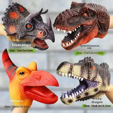 LOMTRATS Marionetas De Dinosaurio – Triceratops Y T-Rex Con Boca Móvil, Ideales Para Cuentos Y Regalos Infantiles