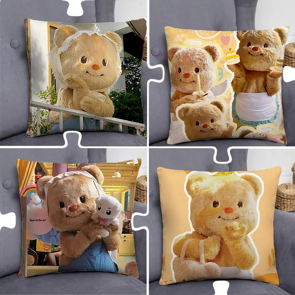 

Butter bear Pillow Case Pillowcase Home Sofa Cushions Car Cushions Pillowcover Office Pillowshell Pillow