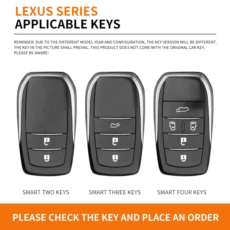 

Emblems TPU Car Smart Remote Key Case For Lexus Alphard Corolla Land Cruiser 200 Prado Crown Yaris Sienna Cross Hilux Fortuner C