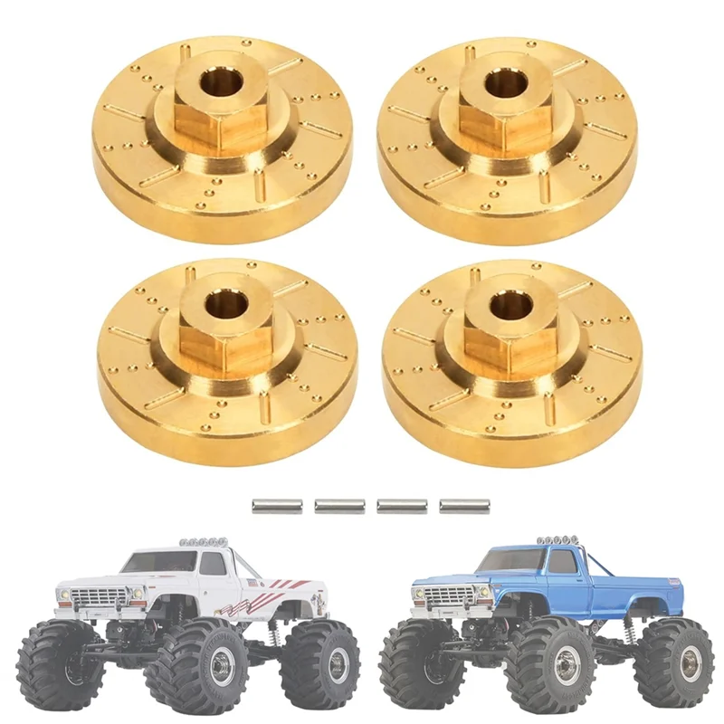 A45F-4Pcs النحاس عجلة عرافة مهايئ توزيع موازنة قرص فرامل ل 1/18 FMS EAZYRC Rochobby RC سيارة ترقية أجزاء #2
