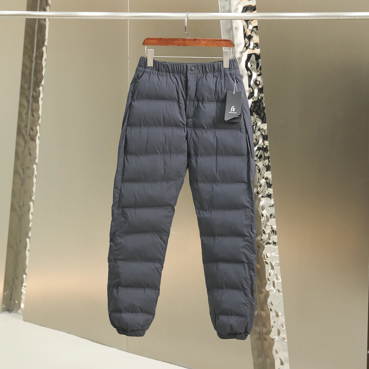 

Men's Winter Warm Cotton Pants Hollow Fiber Filling Windproof Water-resistant Straight Leg Long Trousers Faion Urban Sle