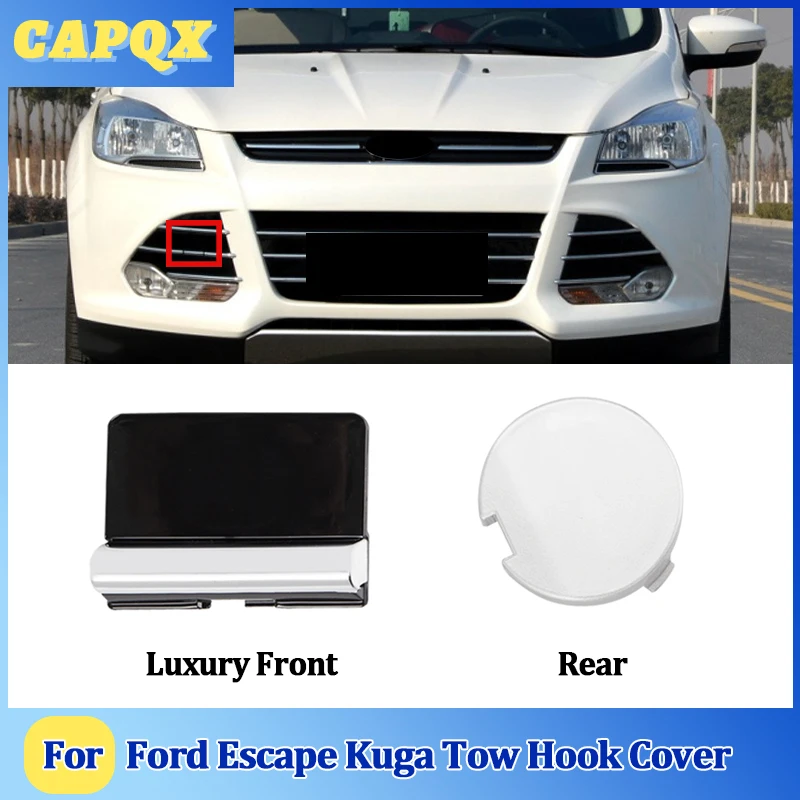 For Ford Escape Kuga  2013 14 15 16 Bumper Trailer Cover Tow Bracket Cover Bumper Tow Hook Cover Cap