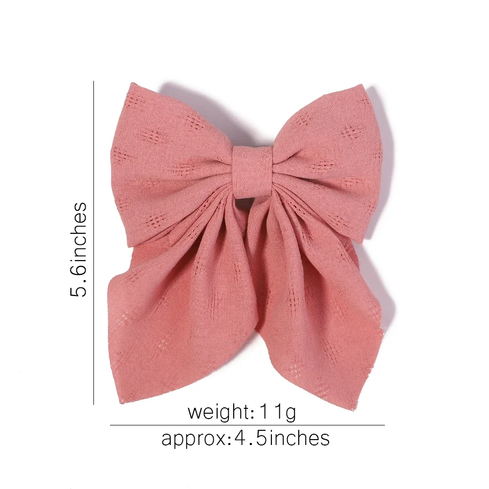 2Pcs/Set Sweet Solid Color Bowknot Hair Clips for Baby Girls Big Bows Hairpins Barrettes Headwear Toddler Hair Accessories