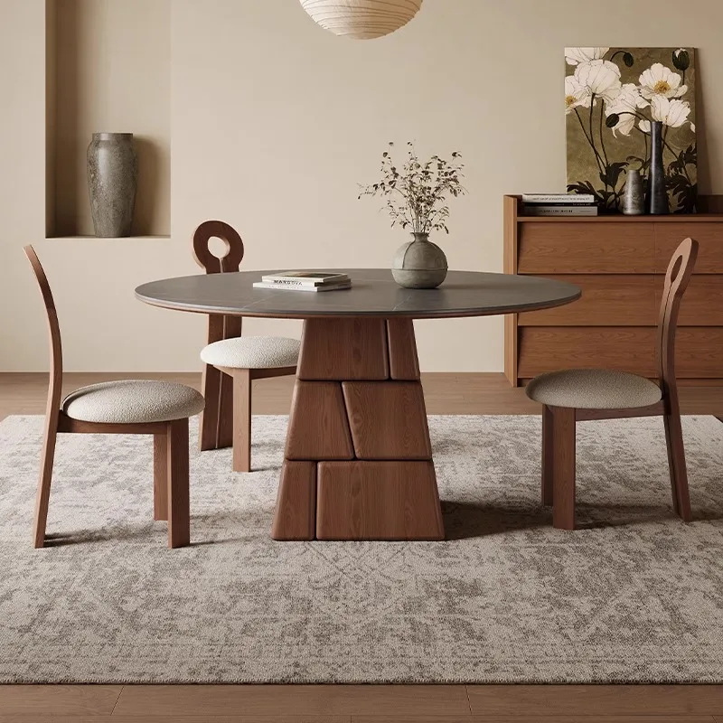 

Designer Decorations Dining Table Small Space Restaurant Coffee Dining Table Round Luxury Nordic Mesa De Jantar Furniture Home