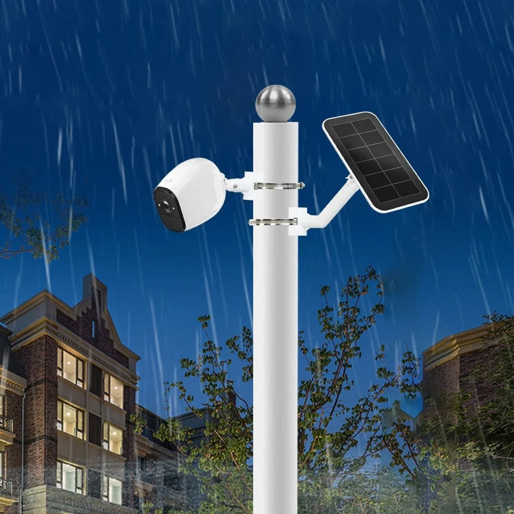 For Home Security White Camera Mount Pole Reliable Camera Installation Camera Mount Drilling Installation Type