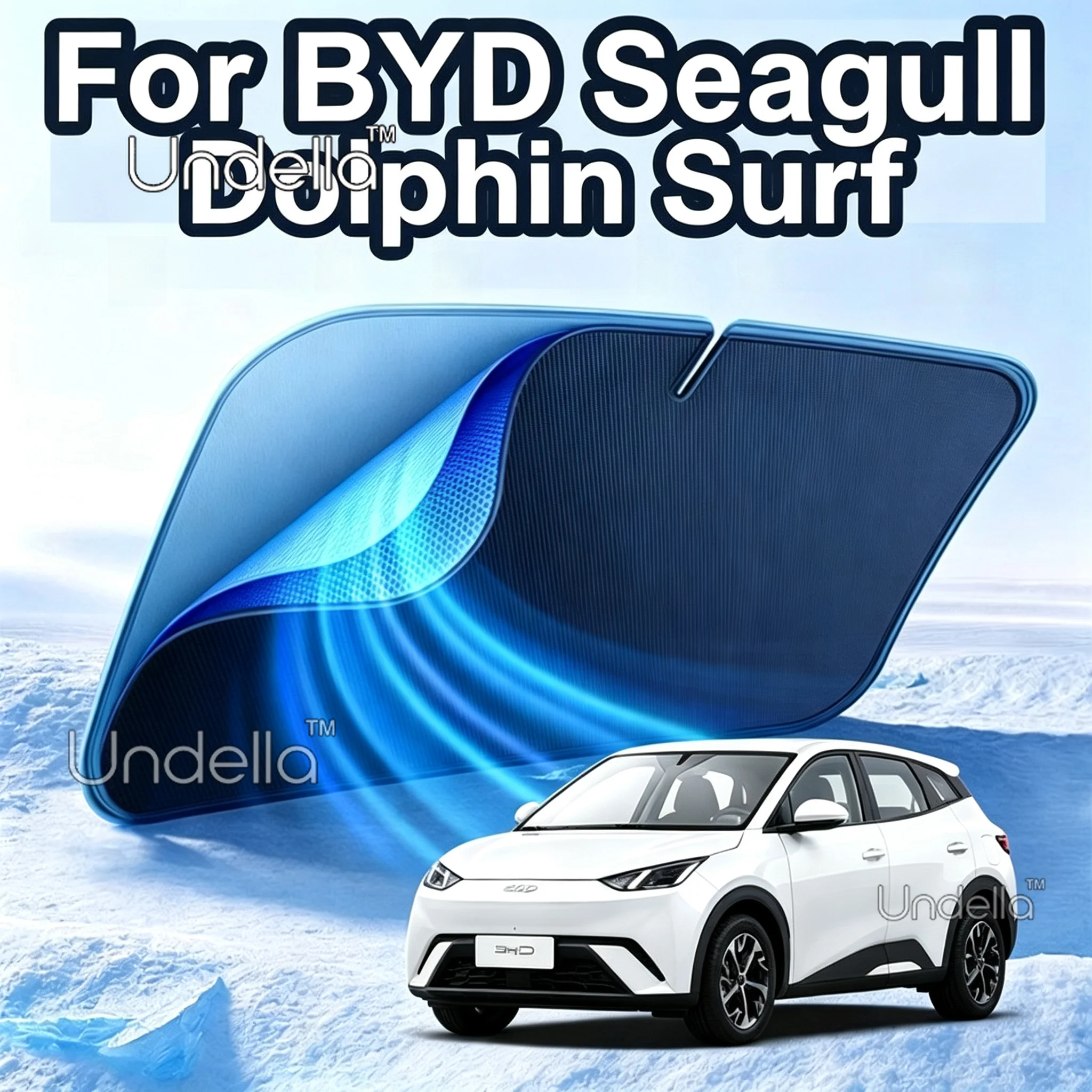 Für BYD Seagull Dolphin Surf 2026 2027 2025 2024 2023 Faltbare Auto-Sonnenblende Frontscheiben-Sonnenschutzabdeckung Anti-UV-Zubehör – Detail 1