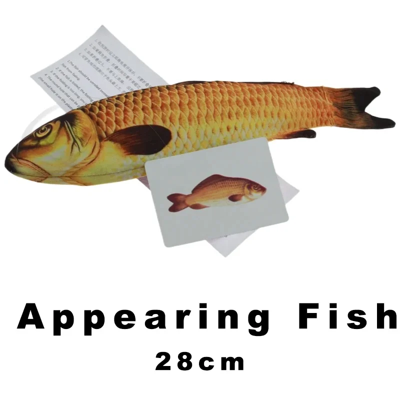 Appearing Fish (28cm) Fish Appearing From Card Case Magia Magician Stage Illusions Gimmick Magic Tricks Prop Mentalism 2018 FISM