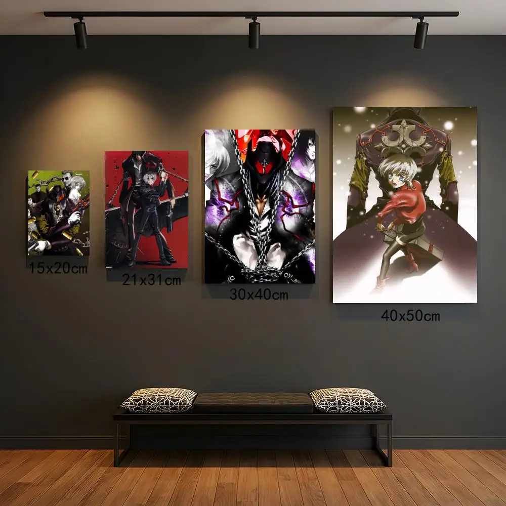 anime G-Gungrave-E Poster Self Adhesive Wall Decor for Modern Home Cafe Office and Bar