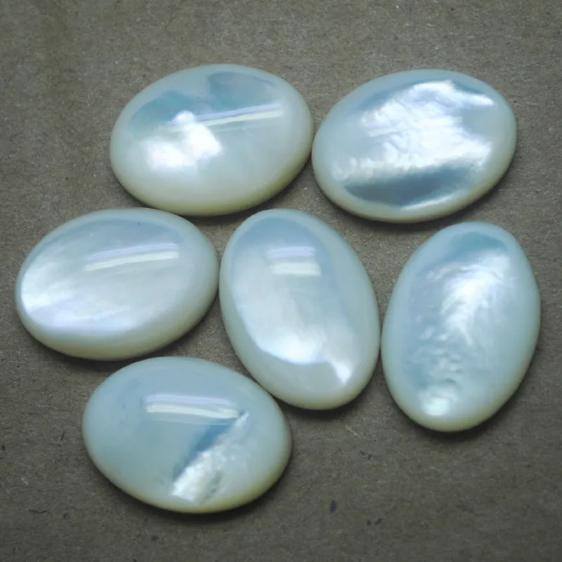 3PCS Natural White Black Shell Cabochons Mother Of Pearl Cabs Oval Shape 10X14MM  13X18MM DIY Jewelry Top Arrivals Good FOR your