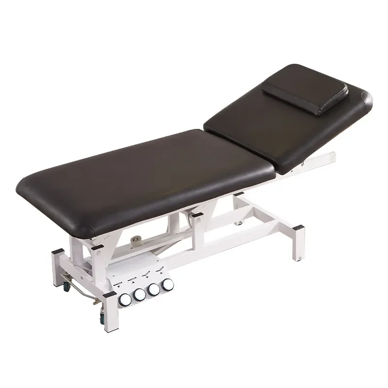 For Beauty Electric Solid Wood Latex Beauty Bed High Grade Eyelash Embroidery Massage Physiotherapy Bed with Holes