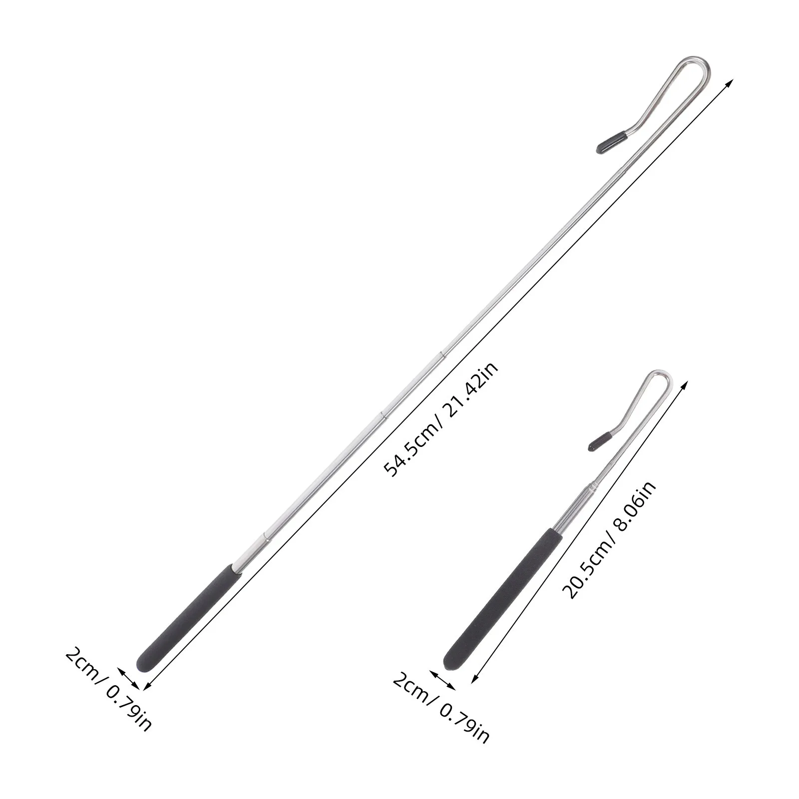 4Pcs Adjustable Puppet Control Rod Metal Hand Sticks Extendable Arm Control Accessories for Stage Performances 20-55cm