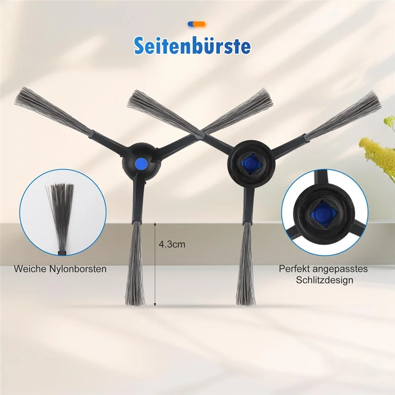 ABBK-Zubehör für Ecovacs Deebot X8 Pro Omni / X8 Omni Roboterstaubsauger, mit Hauptbürste, Mopprolle, Staubbeutel, Filter