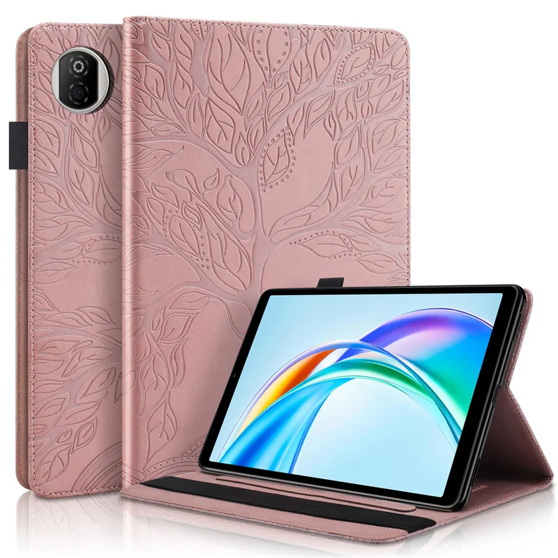 For Honor Pad X7 Case 8.7 inch PU Leather Embossed Tree PU Leather Wallet Flip Cover For Honor Pad X7 2025 Tablet Case