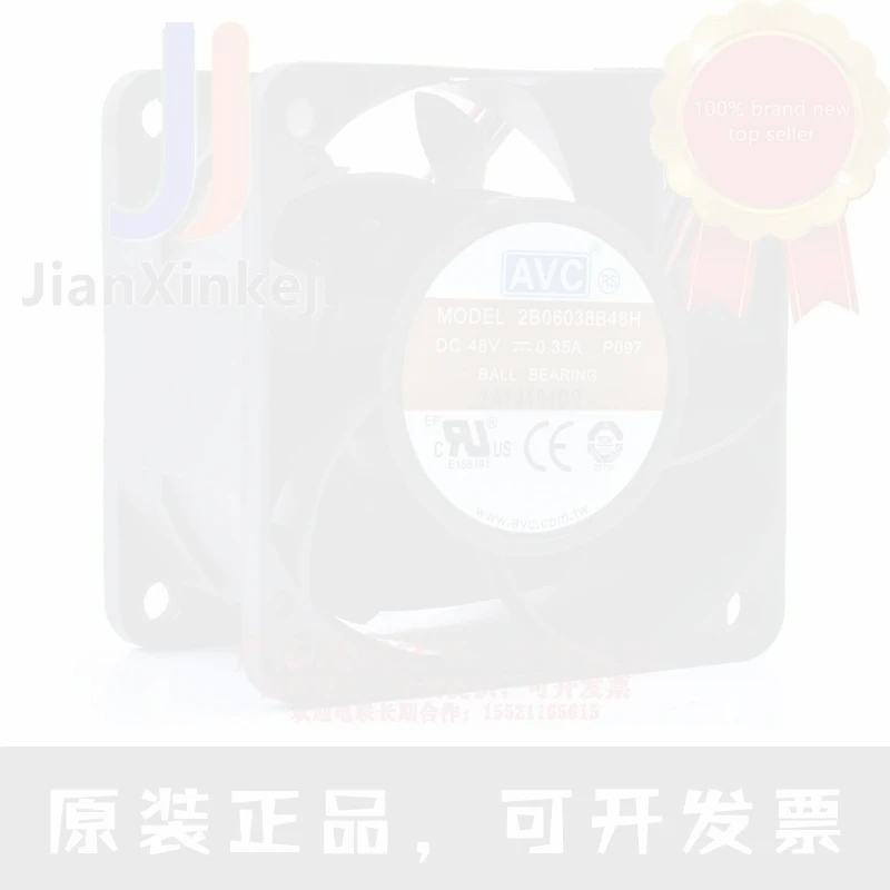 1pcs 100% orginal new 2B06038B48H 6cm 6038 48V 0.35A communication server inverter cooling fan Connector