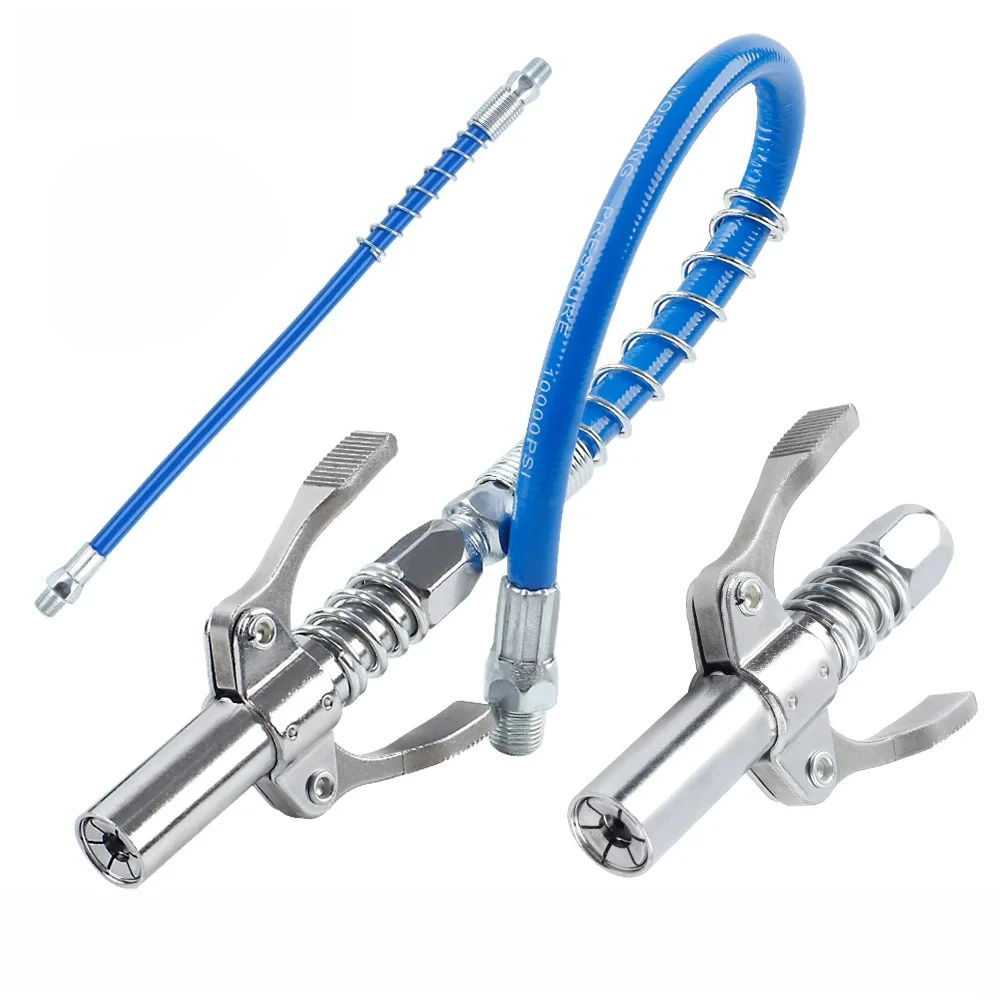 10000PSI Double Handle High Pressure Locking Grease Fitting,I/8 NPT Oil Pump Quick Release Grease Coupler,Repair Tool,Grease Gun