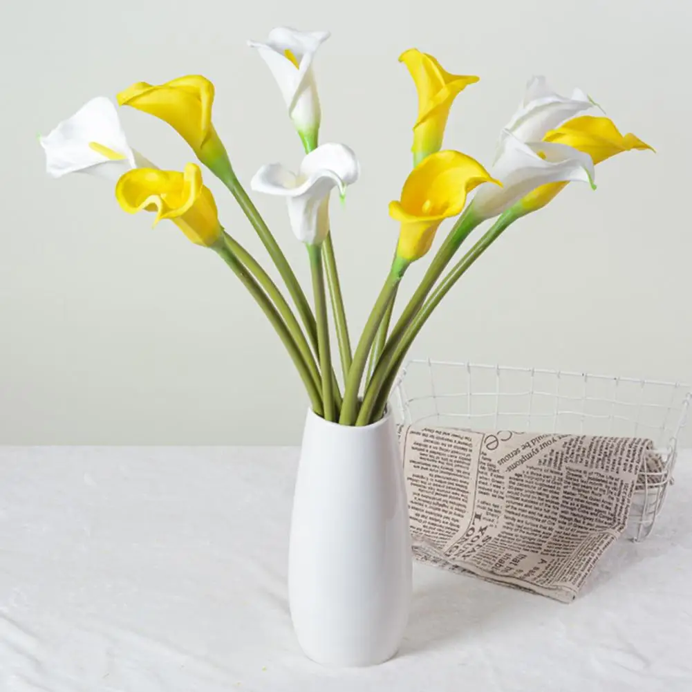 Indoor Artificial Callalily Artificial Calla Lily Branch Elegant Artificial Callalily Flower Branch for Home Wedding Party Decor