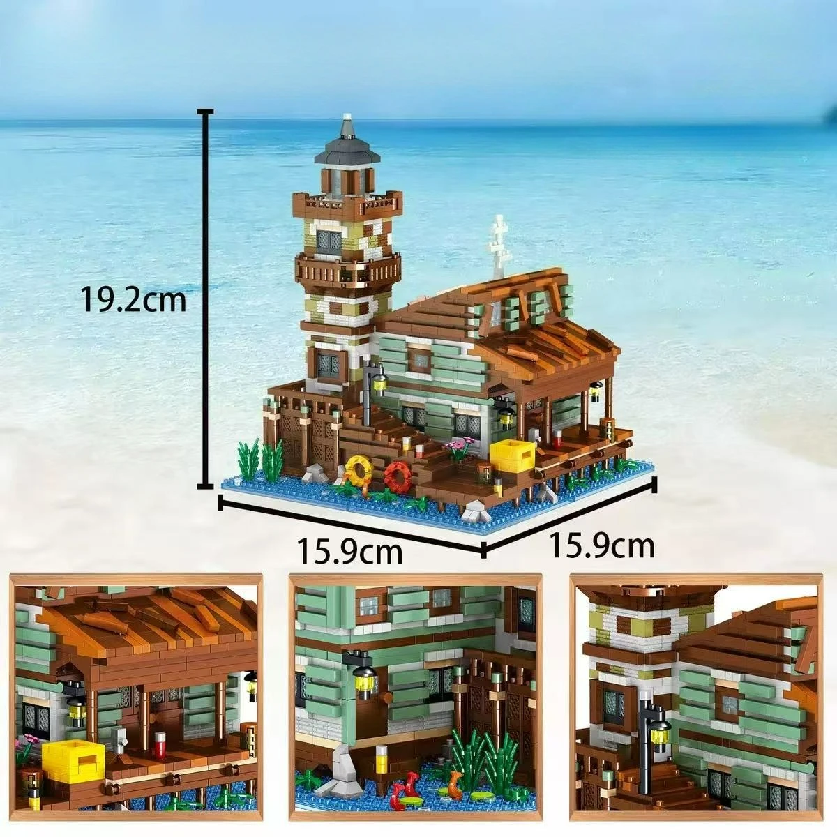 MOC Mariene Architectuur Vissen Dorp Hut Modle Bouwstenen Straatbeeld Architectuur Baksteen Puzzel DIY Speelgoed Kinderen Geschenken