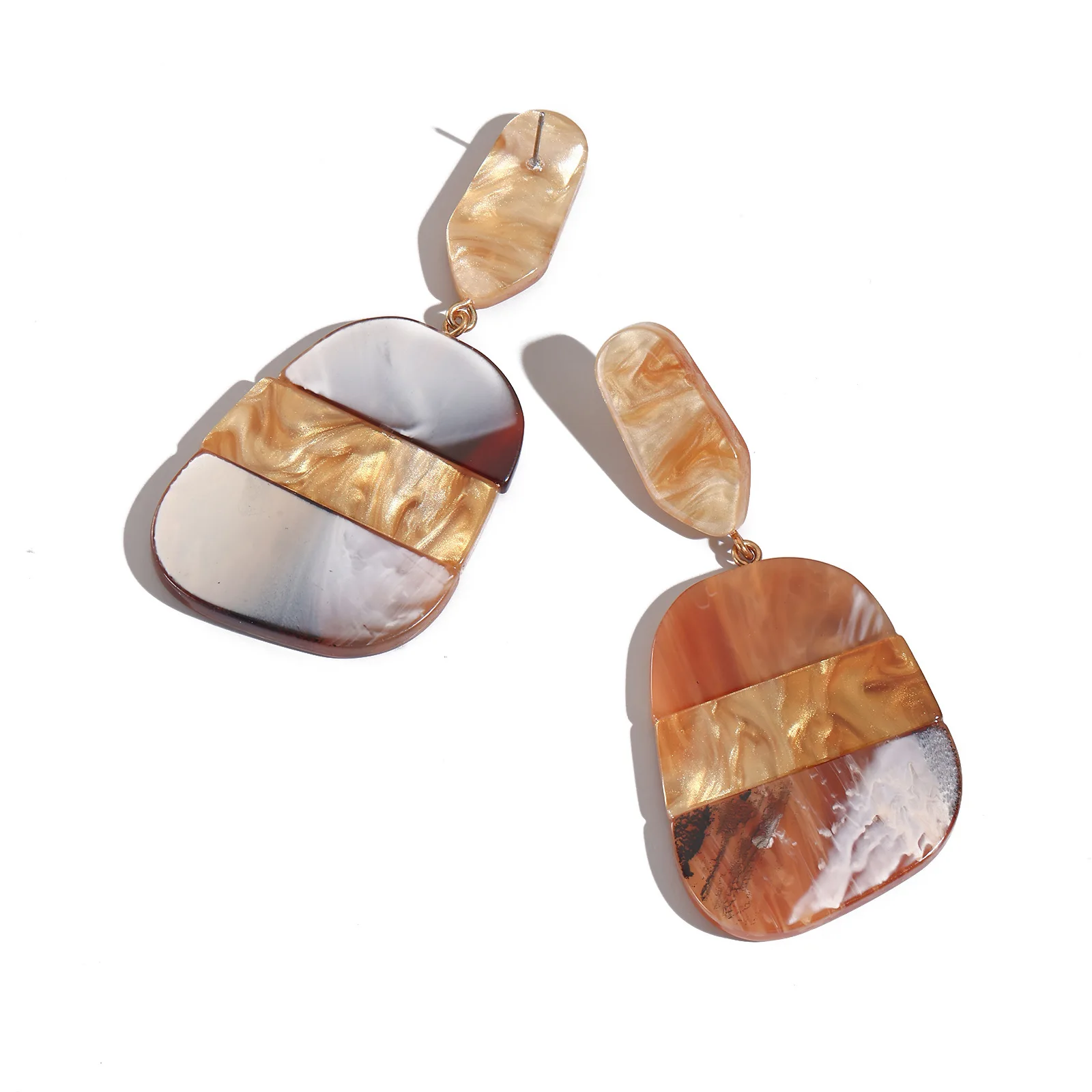 DIY accessories Acrylic light luxury high-end earrings, stud earrings INS style color versatile temperament, fringed earrings je