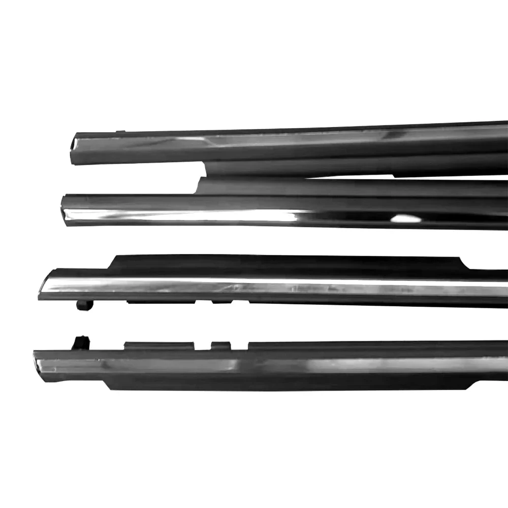 4Pcs Window Seals Weatherstrip For Toyota Corolla 2008-2019 Chrome Black Sealing Weather Stripers Side Door Glass Trim Seal Belt