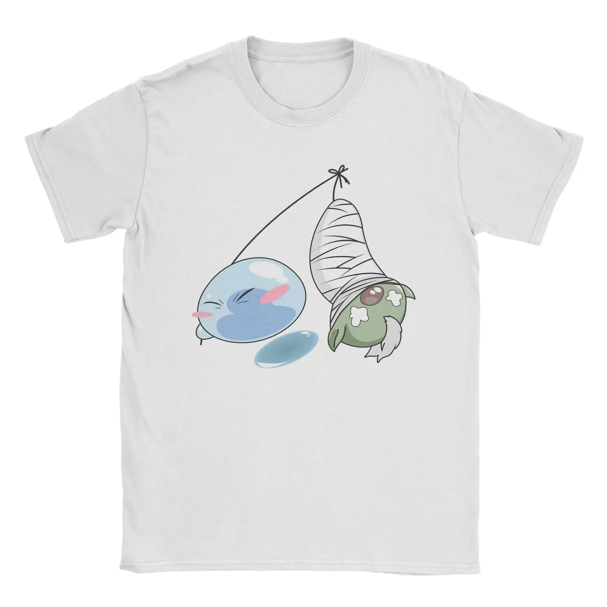 Rimuru and Gobuta Chibi Men T Shirt  That Time I Got Reincarnated as a Slime Tee Shirt O Neck T-Shirt Pure Cotton 4XL 5XL Tops