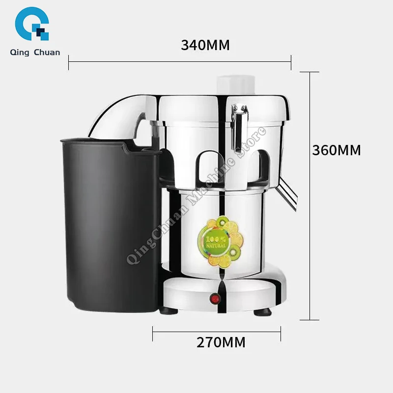 Elektryczna sokowirówka 370W Komercyjna, domowa, mała, wielokrotna wyciskarka do gnojowicy z separacją warzyw i owoców