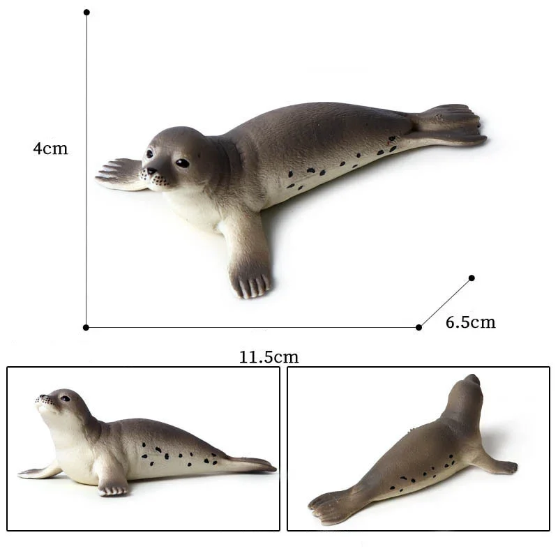 Simulation Ocean Animal  Seal Sea Lion Walrus Model Figures Collection Cognition Educational Toy for Childrens Christmas Gift