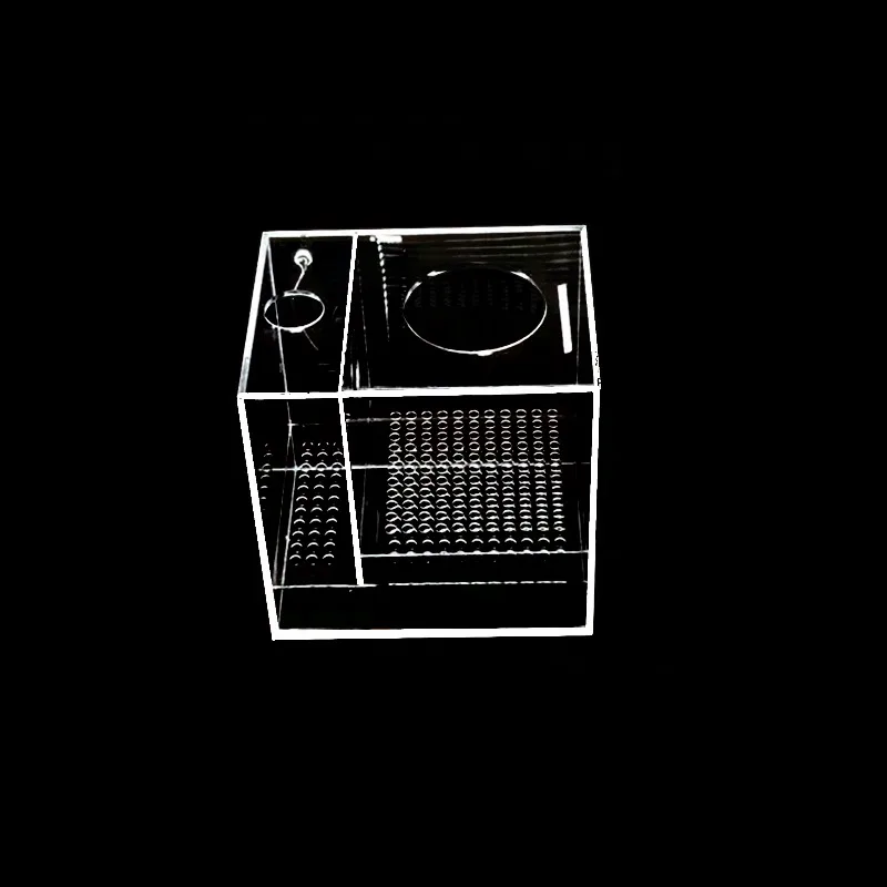 

Zhiling Multiple Sizes Acrylic Reptile Enclosure Breeding Box Terrarium Square Practical Handmade Geometry Pattern UV Frog