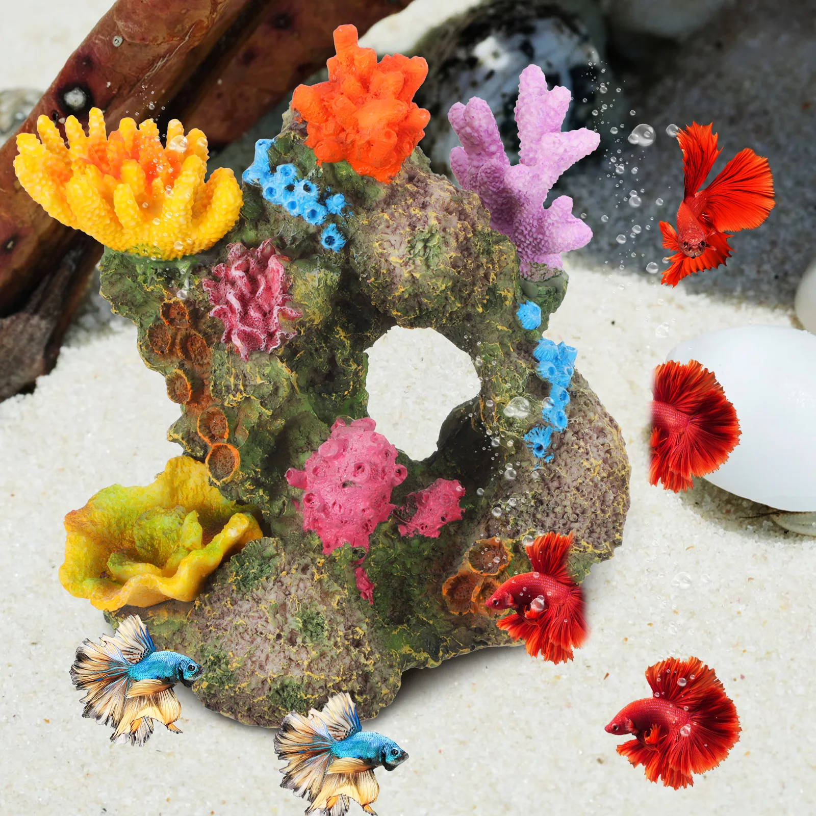 

Artificial Aquarium Decor Simulation Tank Landscaping Coral Sculpture Fish Cave Ornament Saltwater Tank Accessory Fish