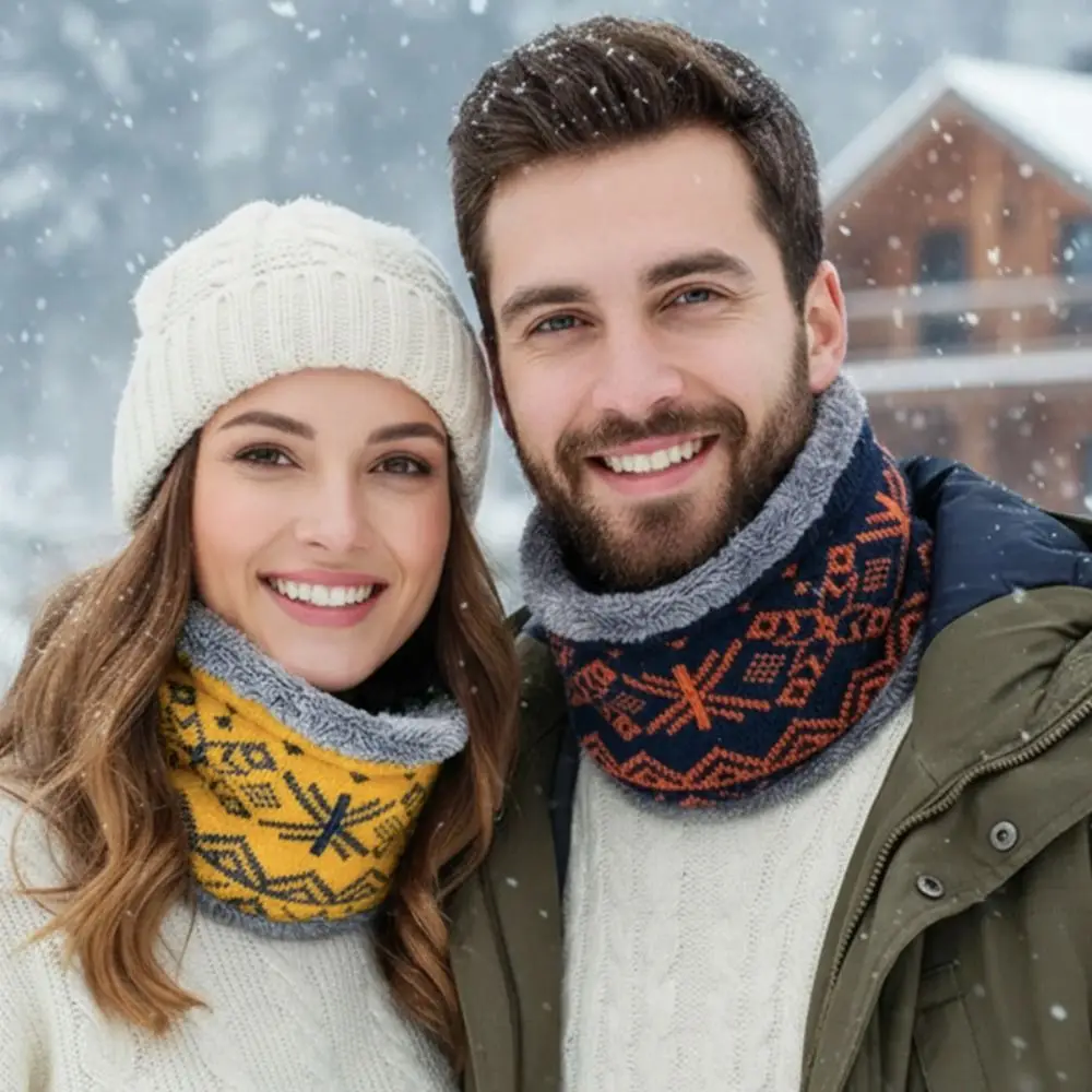 Modischer Halswärmer, hält warm, winddicht, Halstücher, verdicktes Futter, Pullover-Kappe