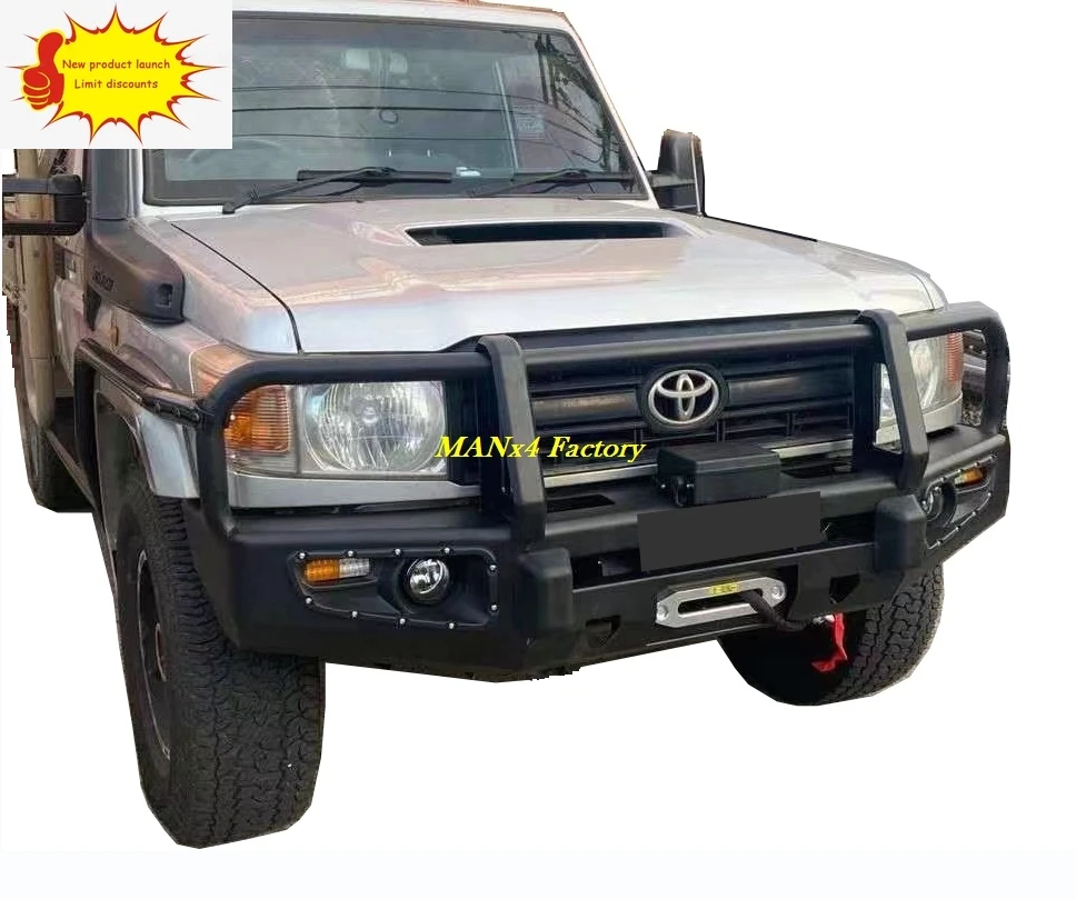 

MANx4 Off-Road Steel Front Bumper Bull Bar for Land Cruiser Lc79 Fj79