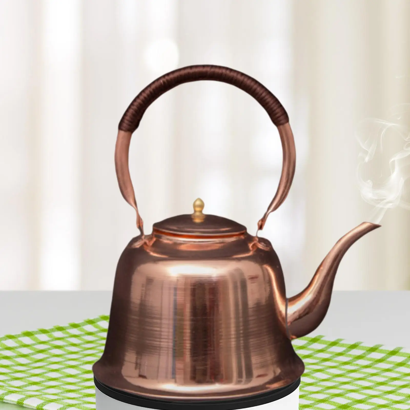 

Tea Kettle,Copper Kettle,1L Copper Teapot,Coffee Pot for Boiling Water,Induction/Gas Stoves,Gas Stoves,Induction Hob Camping