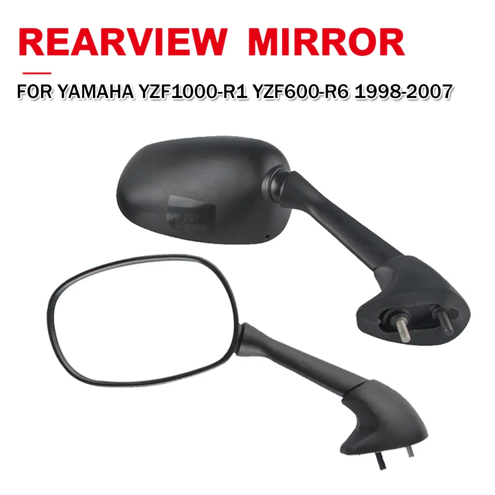 Motorcycle Rearview Mirror Rear View Side Mirrors Racing Replacement Accessories For Yamaha YZF1000 R1 YZF600 R6 1998-2007 2008