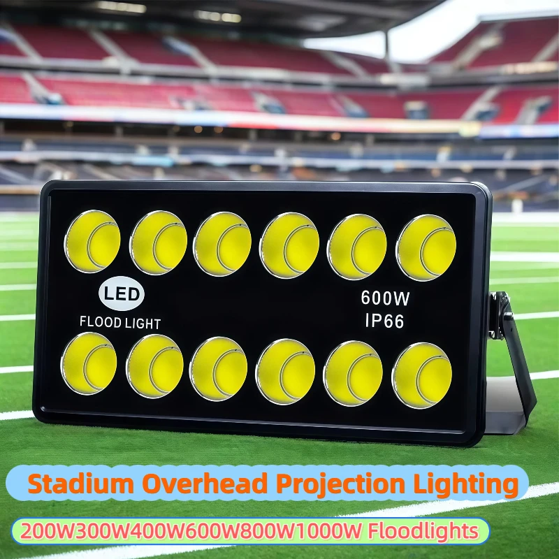High Brightness COB Outdoor Waterproof Spotlight for Stadium Floodlights 200W 300W 400W 600W 1000W Overhead Projection Lighting