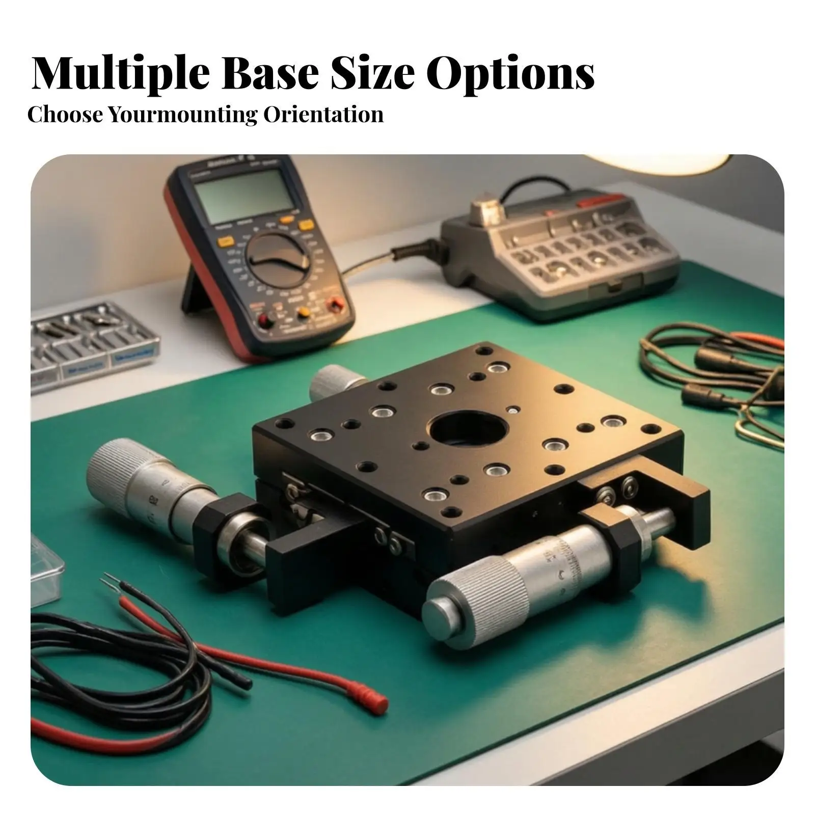 Precision Manual Stage Two Axis Linear Sliding Table with Fine Knobs for Lab Microscope Positioning