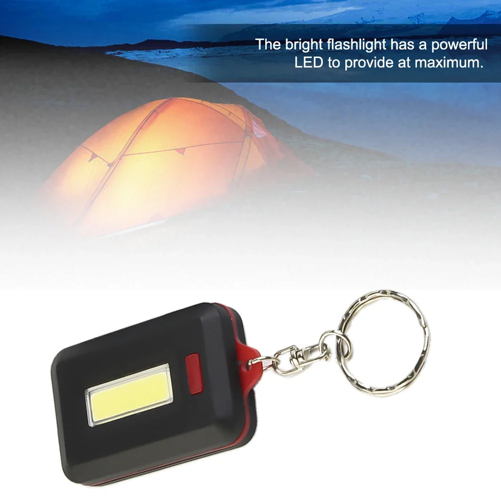 For LED Bright Torch Keychain Flashlight Camping Night Walking 3 Light Modes Bright Easy To Operate Mountaineering