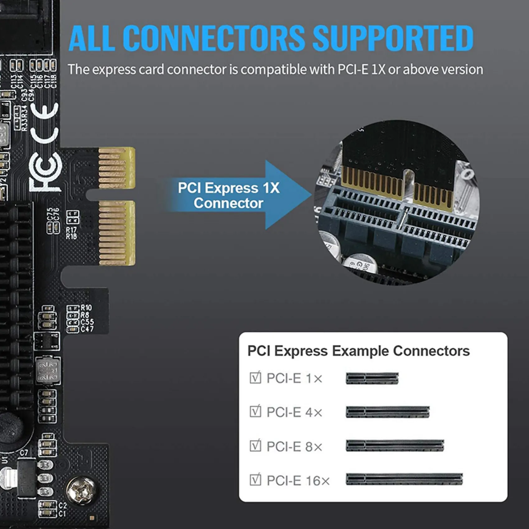 Superior-2X PCIE SATA Card 8 Port, 6Gbps SATA 3.0 Pcie Card, Pcie To SATA Controller Expansion Card, Upport 8 SATA 3.0 Devices