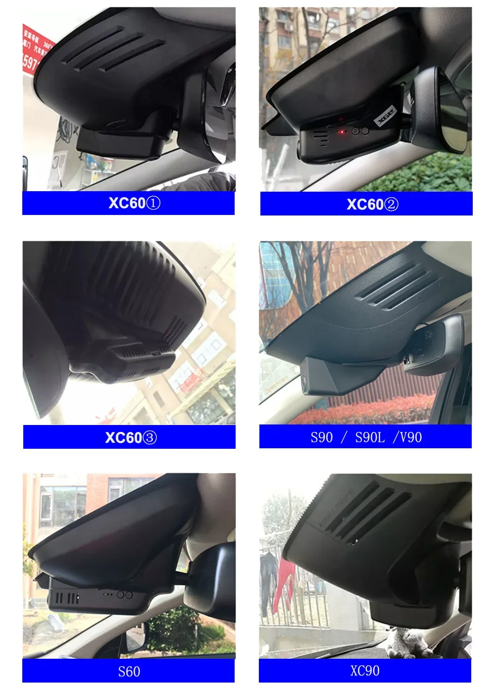 Jabriel HD 1080P السيارات واي فاي داش كاميرا جهاز تسجيل فيديو رقمي للسيارات كاميرا سيارة ل 2017 2018 2019 2020 فولفو XC60 S60 S90 V60 V90 XC40 T5 T6 T7 T8 #6