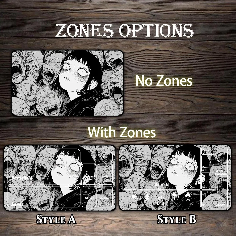 RPG Playmat, Anime Zombies Custom Play Mat, TCG Playmat with Zones desk accessories office desk accessories tapis de souris
