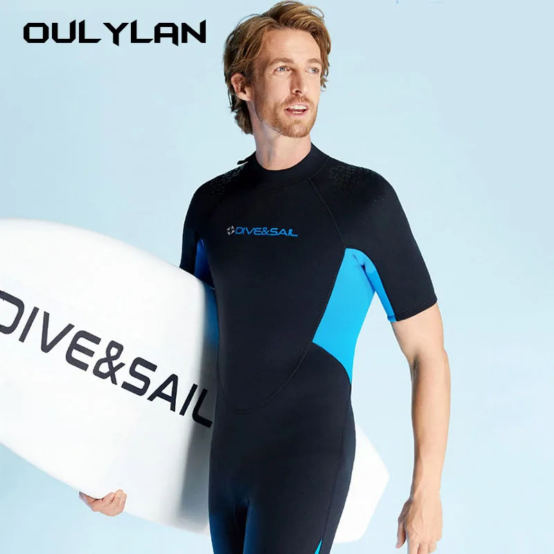 

1.5MM Neoprene Wetsuit Men Keep Warm Swimsuit Scuba Free Diving Suit Short Sleeve Surfing Snorkeling Suits Women Swimwear