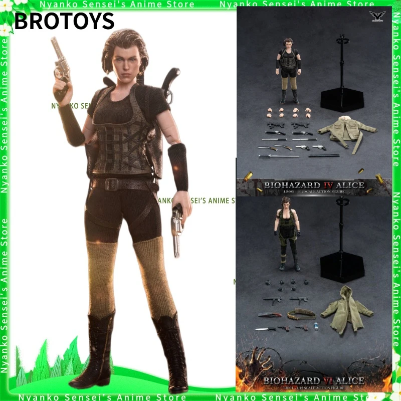 

In Stock BROTOYS Resident Evil 4 Alice LR003-04 1/12 Scale Action Figure Anime Model Trendy Toys Desktop Doll Collectibles