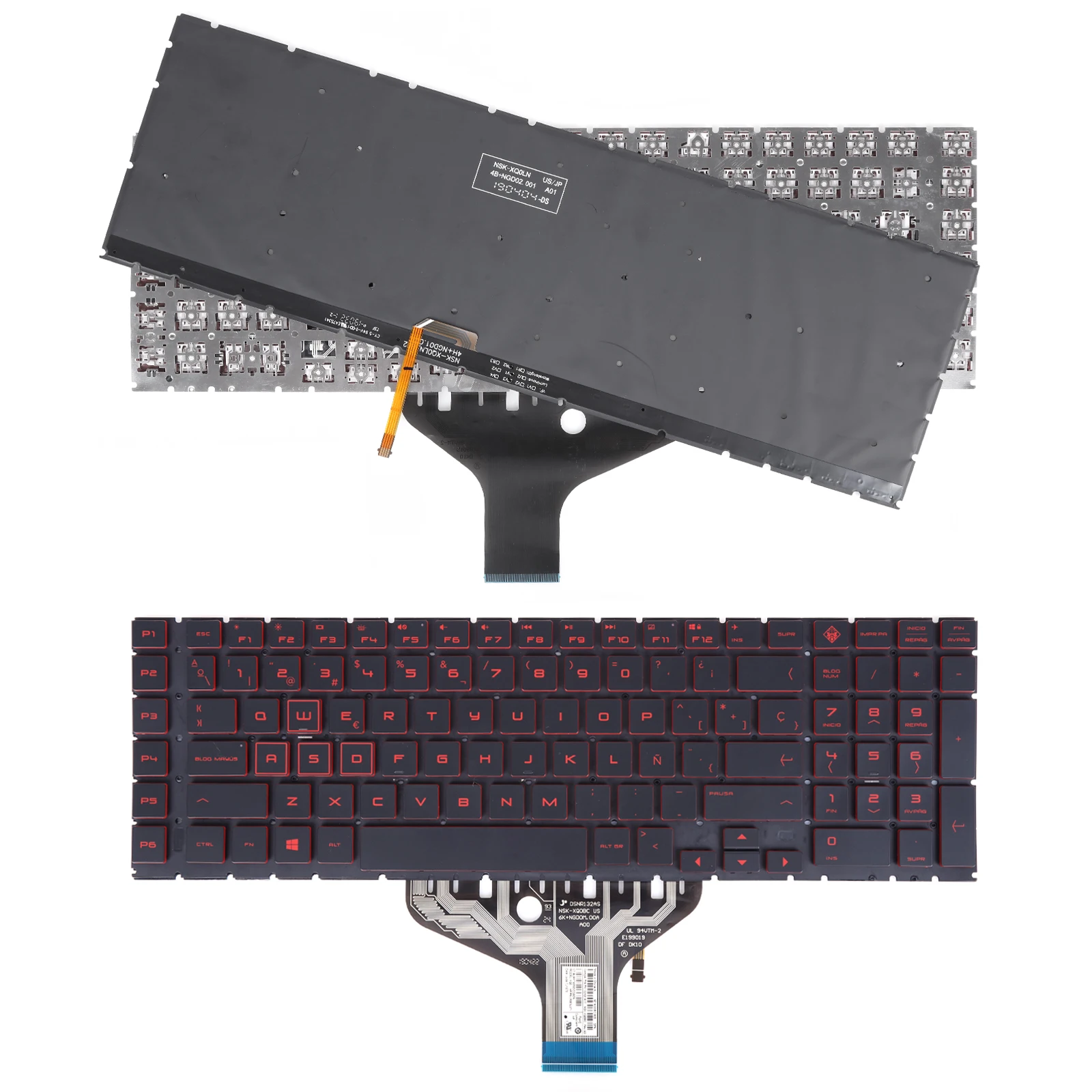 SP Laptop Keyboard for HP 17-CB with Red Printing and Backlit